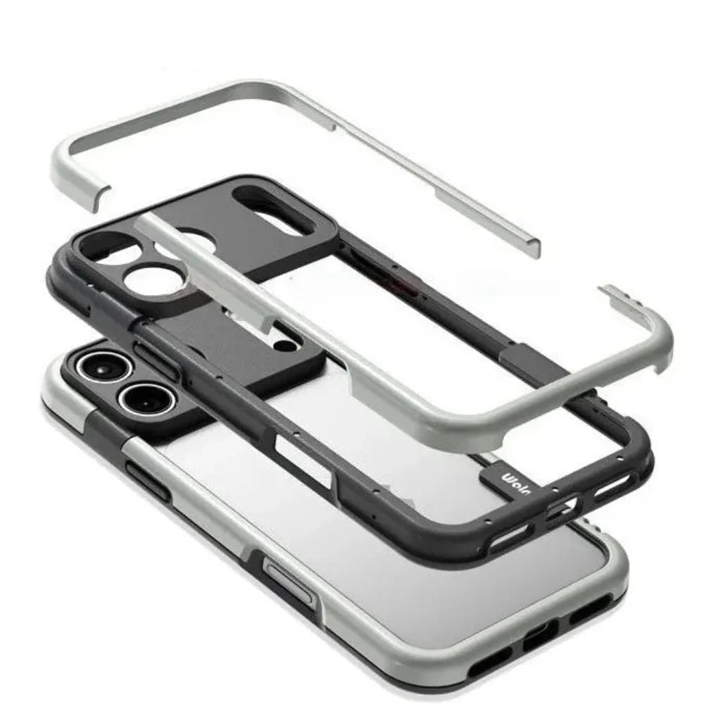 Dual-Tone Protective iPhone Case with Raised Camera Ring – Shock-Absorbing Silicone Frame for All iPhone 13 14 15 16 17 Series Air Pro Max
