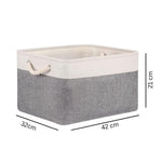 NeatNest Storage Basket - Durable Cotton Linen, Foldable Design