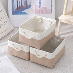 NeatNest Storage Basket - Durable Cotton Linen, Foldable Design