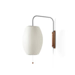 Modern Sconce Light Fixture with Walnut Accent for Bedroom Reading Nook Hallway 11x16 inch Wall Mount LED Compatible
