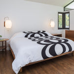 Modern Sconce Light Fixture with Walnut Accent for Bedroom Reading Nook Hallway 11x16 inch Wall Mount LED Compatible