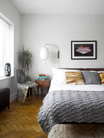 Modern Sconce Light Fixture with Walnut Accent for Bedroom Reading Nook Hallway 11x16 inch Wall Mount LED Compatible