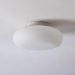 Flush Mount LED Light Fixture White Metal Round 8-Inch for Bedroom Living Room Hallway Office Indoor Low Profile Modern Ceiling Lamp 12W 110