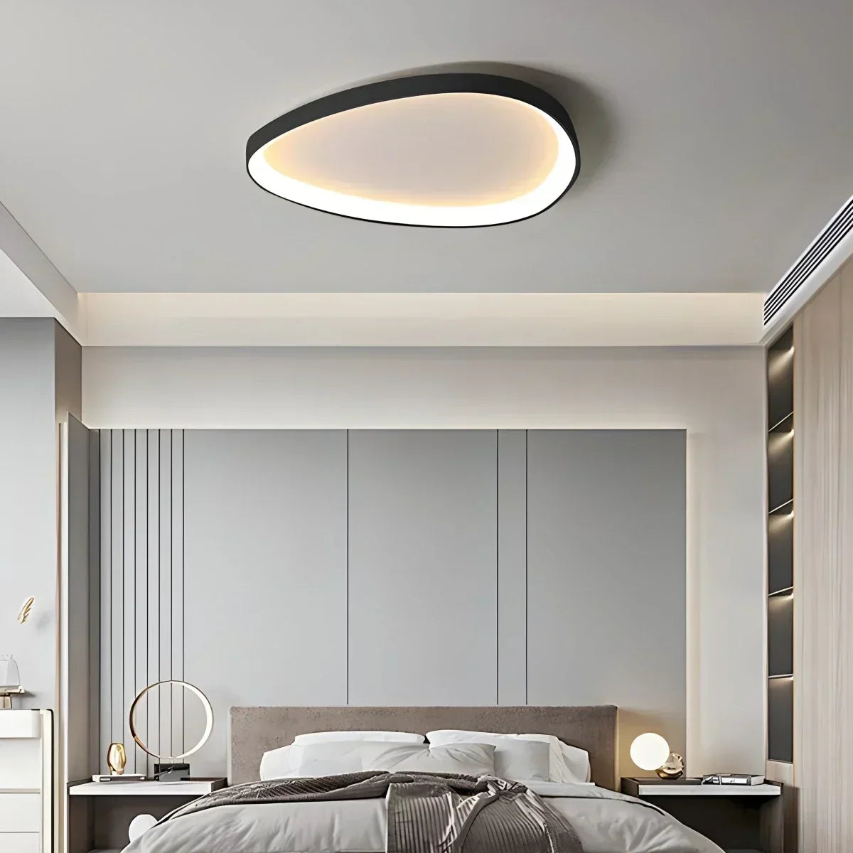Flush Mount LED Ceiling Light Fixture with Remote Dimmer and Color Temperature Control for Bedroom, Hallway, Living Room – Energy-Efficient