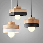 NORDLIVA – Nordic Modern Chandelier with Wood & Iron Design