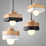 NORDLIVA – Nordic Modern Chandelier with Wood & Iron Design