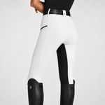 Women's Stretch Equestrian Riding Pants with Contrast Panels & Zip Pockets for Horse Riding