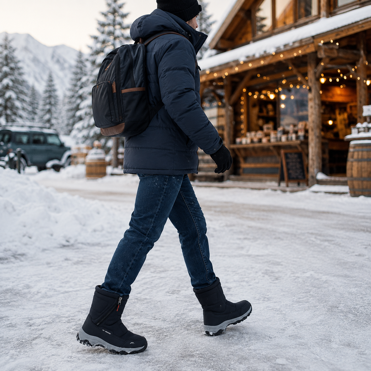 Insulated Water-Resistant Snow Boots for Women – Slip-Resistant Winter Footwear with Plush Lining for Cold Weather