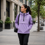 Weatherproof Half-Zip Windbreaker Jacket with Hood – Lightweight Water-Resistant Pullover for Men & Women