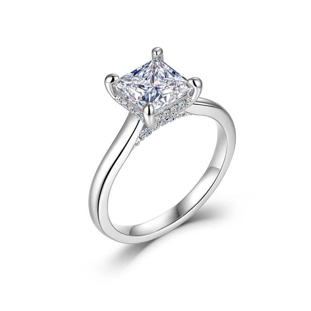 Luxurious Gold Tone Cubic Zirconia Ring