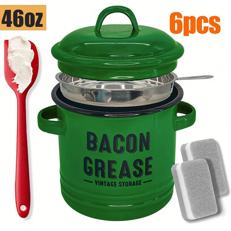 Kitchen Bacon Drippings Container with Filter