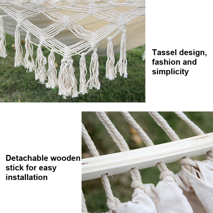 Outdoor Camping Hammock | Double Canvas with Removable Pole | Durable & Lightweight for Easy Transport