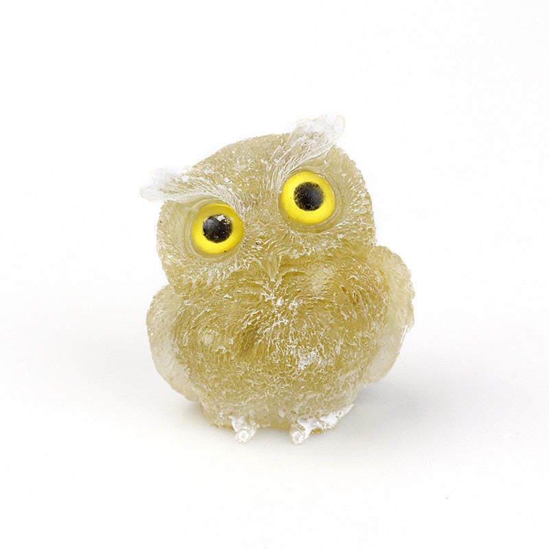 Unique Crystal Owl Decorative Figurine
