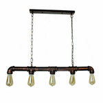 Iron Pipe Ceiling Light 43 in Tall Steampunk Hanging Fixture E27 Socket Retro Industrial Style Dining Room Kitchen Bar Restaurant Cafe Loft