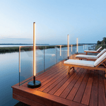 Solar-Powered Patio Floor Lamp with Wireless Charging for Outdoor Spaces