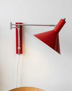 Rotating Sconce with Pivoting Head for Bedroom, Bathroom & Hallway – Metal Fixture in White, Black, Red – 10-Inch Adjustable Design