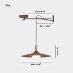 Adjustable Swing Arm LED Ceiling Light 13.8 Inch Dimmable with Remote for Dining Room Kitchen Bedroom Modern Nordic Acrylic Iron Fixture