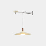 Adjustable Swing Arm LED Ceiling Light 13.8 Inch Dimmable with Remote for Dining Room Kitchen Bedroom Modern Nordic Acrylic Iron Fixture