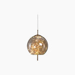 Glass Hanging Light Fixture with Adjustable Temperature Control for Dining Room Kitchen Bedroom | Nordic Style Ceiling Drop Lamp with Star P