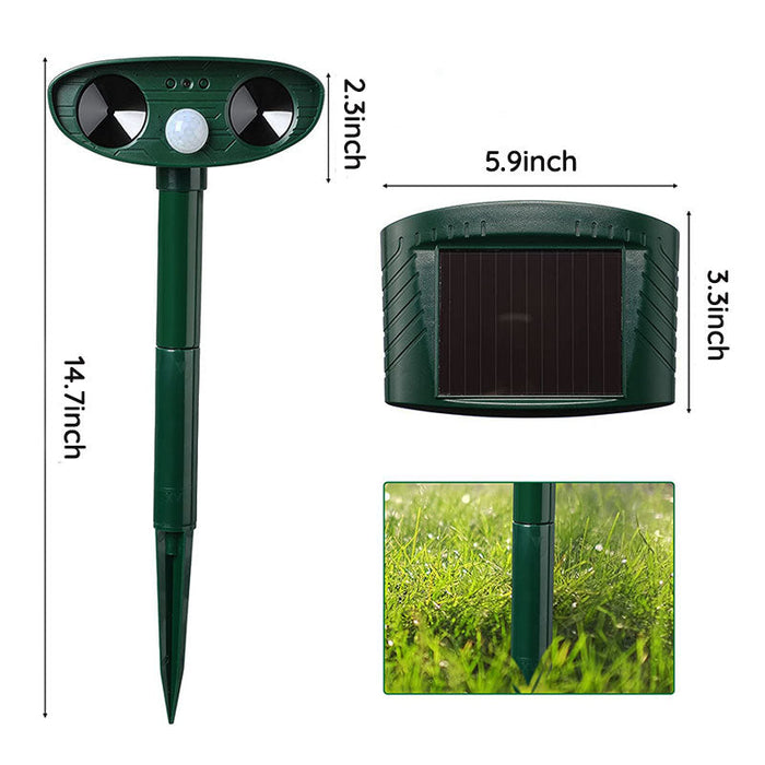 Outdoor Solar Pest Repeller with Ultrasonic Technology