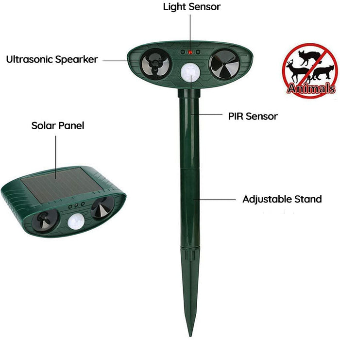 Outdoor Solar Pest Repeller with Ultrasonic Technology