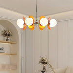 Iron Glass Ceiling Light for Dining Room Modern Multi-Bulb Fixture Adjustable Pendant Chandelier for Kitchen Island Living Room Entryway Hom