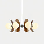 Iron Glass Ceiling Light for Dining Room Modern Multi-Bulb Fixture Adjustable Pendant Chandelier for Kitchen Island Living Room Entryway Hom