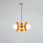 Iron Glass Ceiling Light for Dining Room Modern Multi-Bulb Fixture Adjustable Pendant Chandelier for Kitchen Island Living Room Entryway Hom