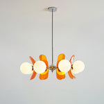 Iron Glass Ceiling Light for Dining Room Modern Multi-Bulb Fixture Adjustable Pendant Chandelier for Kitchen Island Living Room Entryway Hom