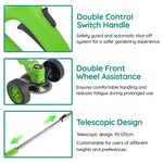 Electric Weed Eater, Electric Weed Wacker, Lawn Edger, Battery Powered Grass Cutter, Foldable Battery Weed Trimmer