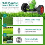 Electric Weed Eater, Electric Weed Wacker, Lawn Edger, Battery Powered Grass Cutter, Foldable Battery Weed Trimmer
