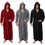 Cozy Fleece Hooded Robe for Women's Loungewear
