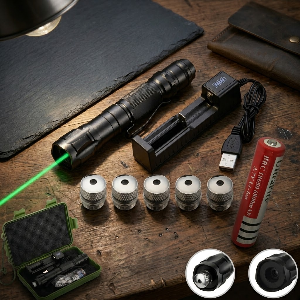 Precision Tool | Long Range Rechargeable Green Laser Pointer with Ultra-Bright Beam | Versatile for Outdoor Adventures