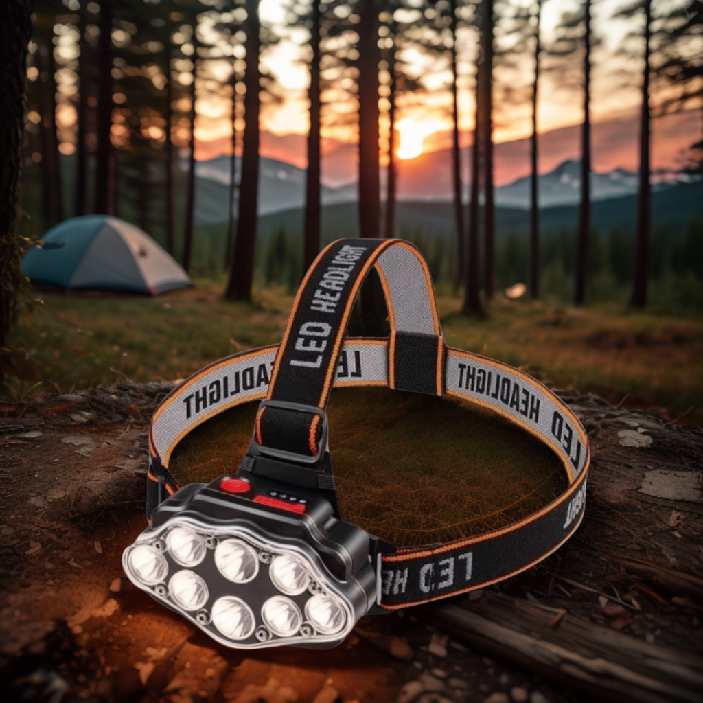 Rechargeable Headlamp, LED Headlamp Flashlight with Motion Sensor, High Lumen Headlamp for Running and Camping