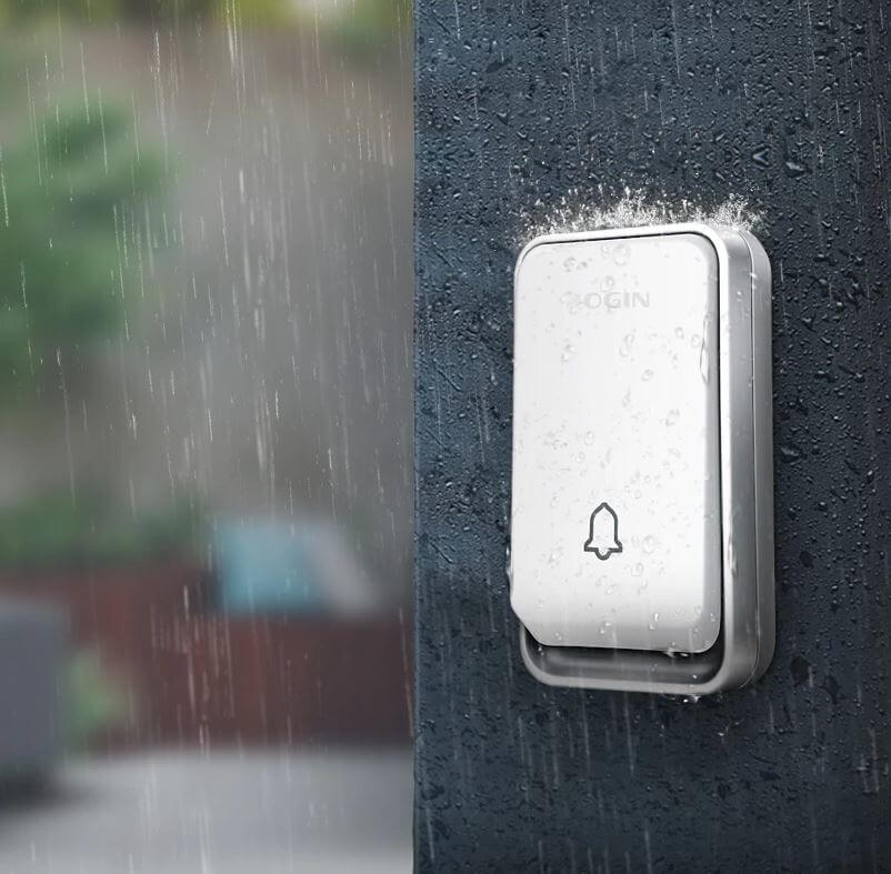 Battery-Free Wireless Doorbell with Water-Resistant Design and Extended Range