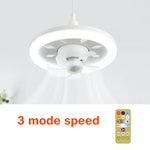Radiant Rotating Ceiling Fan Lamp with Remote Control & Adjustable Lighting