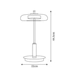 Amber Glass Bedside Lamp with Brass Base 8.6 in Diameter Warm Glow 7W LED Lighting Nightstand Accent for Bedroom Office Contemporary Decorat