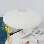 Handmade Rice Paper Sphere Pendant Lamp for Dining Room & Bedroom | Sculptural Ceiling Fixture with Adjustable Cord | E26 Edison Bulb Compat