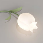 Flush Mount Floral Ceiling Light Fixture with Multi-Head LED Design for Bedroom, Living Room & Bathroom | Green White Acrylic Shades | Dimma