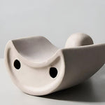 Romara Ceramic Sculpture - Elegant Couple Design, Grey Finish