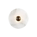 LED Flush Mount Ceiling Light 12 Inch Alabaster Shade Aluminum Frame Dual Install Wall Sconce Contemporary Fixture for Bedroom Hallway Livin
