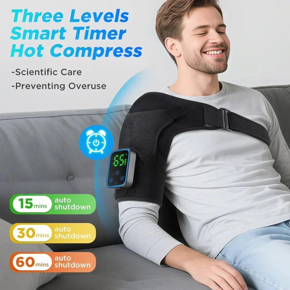 3-in-1 Heated Joint Therapy Massager for Shoulder, Elbow & Knee with App Control & Vibration