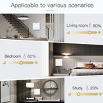 Rotary Light Dimmer Switch 3.4 in Glass Panel Touch Control LED Compatible for Bedroom Living Room Dining Room Home Wall Mount