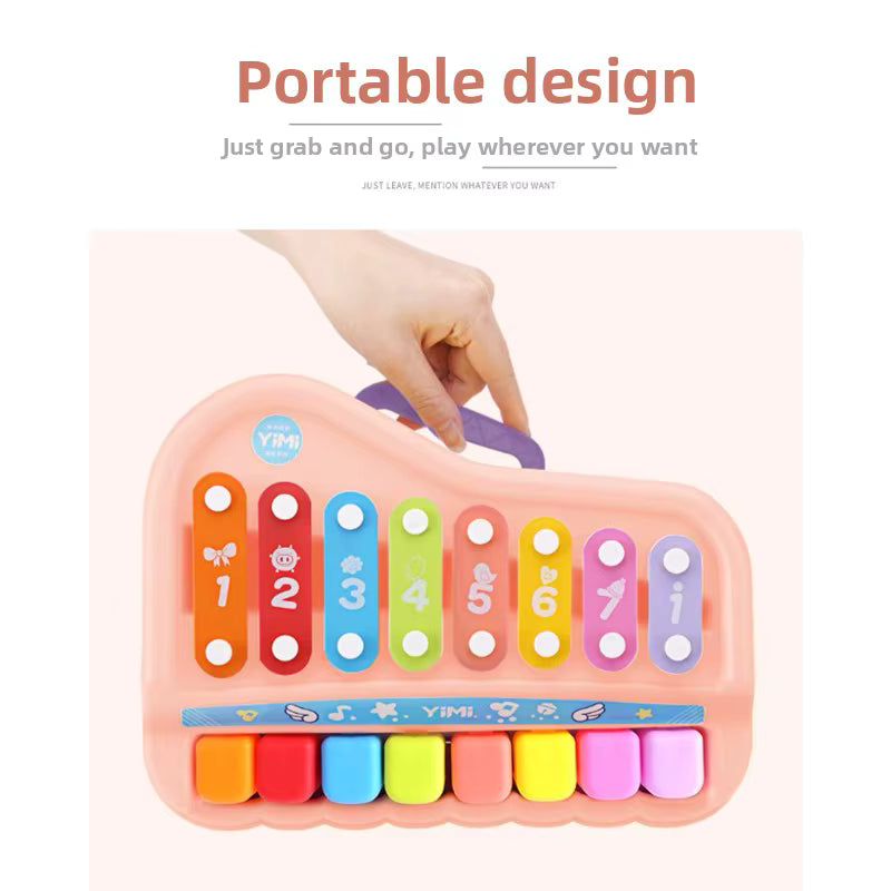 2-in-1 Xylophone Piano for Early Learning