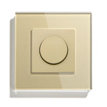 Rotary Light Dimmer Switch 3.4 in Glass Panel Touch Control LED Compatible for Bedroom Living Room Dining Room Home Wall Mount