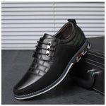 Men's Genuine Leather Slip-On Loafers – Perforated Dress Shoes for Work & Casual Wear