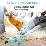 Cordless Handheld Vacuum Cleaner with Cyclonic Suction for Car & Home – Wet Dry Portable Dust Buster 120W Motor 30 Min Runtime