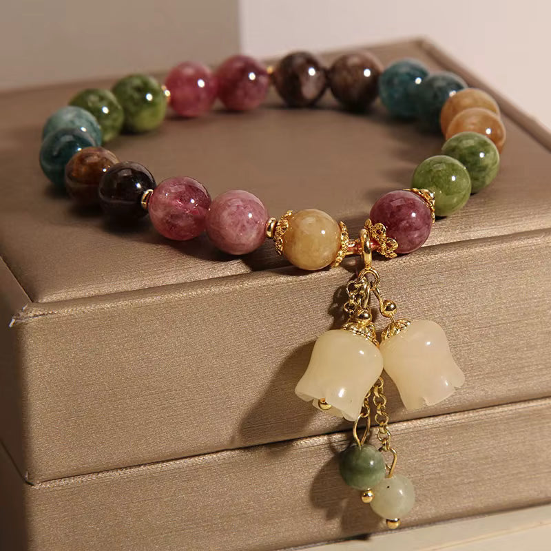 Natural Stone Charm Bracelet