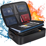 Document Organizer Bag with Zipper, Fireproof Document Bag Water-Resistant for Letter Size Papers and Valuables