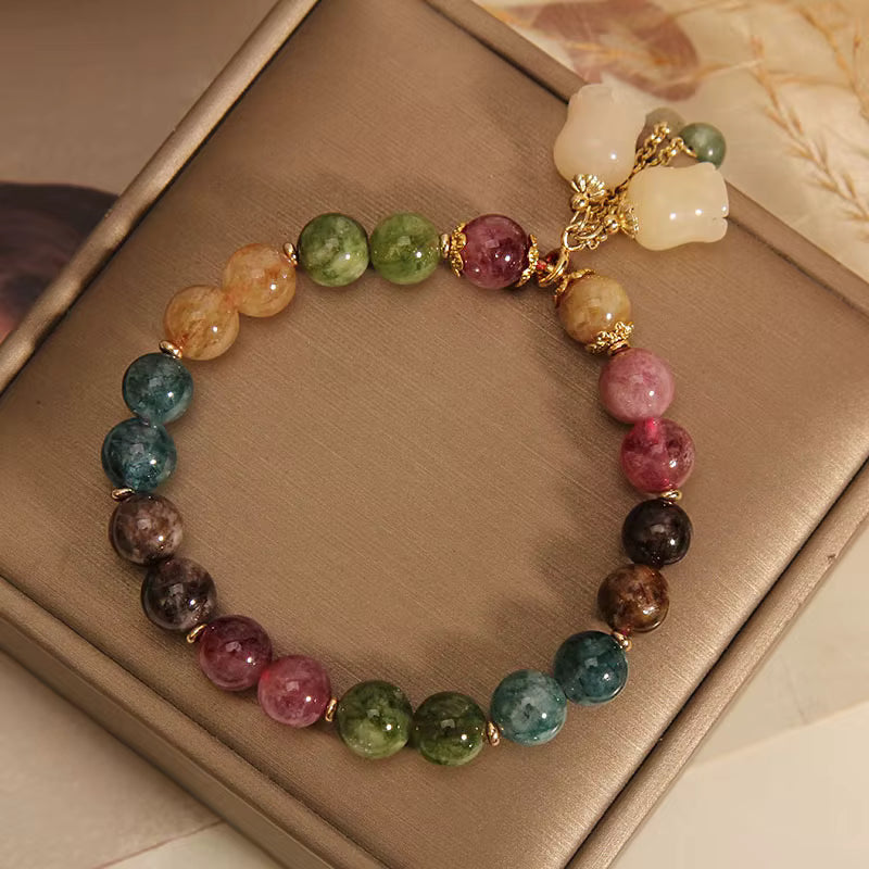 Natural Stone Charm Bracelet